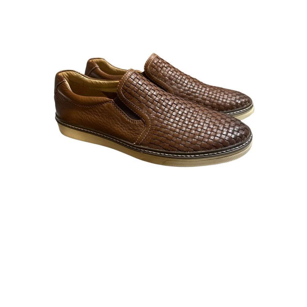 251382 PF50 MCGUFFEY MEN SHOE SIZE 8M TAN LEATHER SLIP-ON BY JOHNSTON & MURPHY